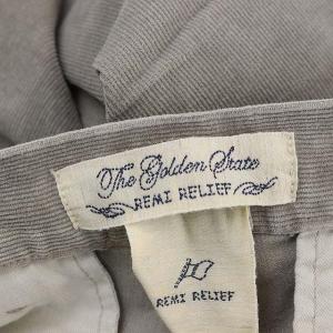 REMI RELIEF アパルトモン取扱い Corduroy Pants コーデュロイパンツ セミフレア ストレッチ カットオフ L ライトグレー
