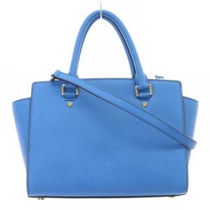 MICHAEL KORS ハンドバッグ ショルダーバッグ 2way ロゴ レザー 青 ブルー