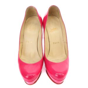 Christian Louboutin エナメル ストームヒール ピンヒール 35.5 22.5cm ピンク