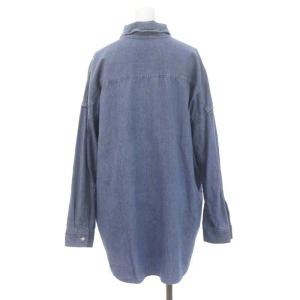 REMI RELIEF デニムシャツ 長袖 ドロップショルダー オーバーサイズ F 青 ブルー