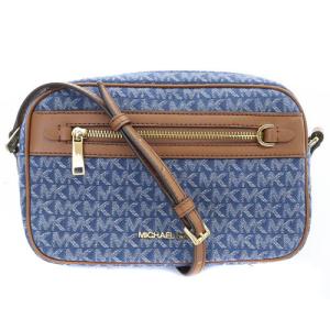 22SS JET SET ITEM デニム ショルダーバッグ 切替 レザー 茶色 ブラウン 青 ブルー 35F2GTTC9