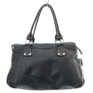 Longchamp トートバッグ ハンドバッグ レザー 黒 ブラック