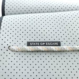 STATE OF ESCAPE Flying Solo ネオプレン  トートバッグ ポーチ付き グレー