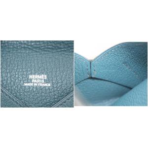 HERMES エンベロープPM カードケース レザー グリーン