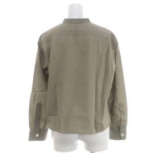 MARGARET HOWELL SOFT WASHED COTTON シャツ ブラウス バンドカラー 1 S モカ