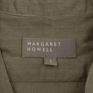 MARGARET HOWELL SOFT WASHED COTTON シャツ ブラウス バンドカラー 1 S モカ
