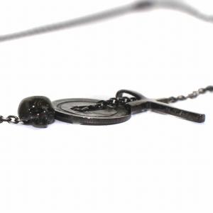 JAM HOME MADE ペンダント ネックレス チェーン 十字架 クロス 骸骨 スカル コイン シルバー 黒 ブラック