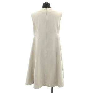 CELFORD 22SS Aラインワンピース 膝丈 ノースリーブ フレア 38 ライトベージュ