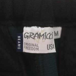 GRAMiCCi BEAMS別注 ボンディングニットフリースナローパンツ イージー ジョガー ジップフライ M 黒 ブラック