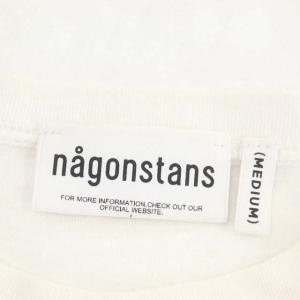 nagonstans 23SS Konstig ロンT カットソー プリント 長袖 M 白 ホワイト