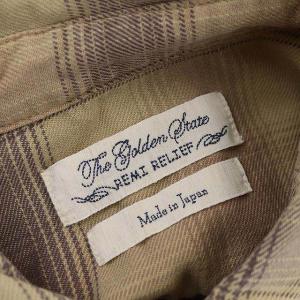 REMI RELIEF アパルトモン 別注 Check Shirt シャツ チェック 長袖 F ベージュ