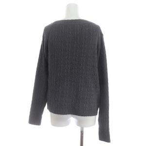 Plage 22AW アシメネックケーブルニット セーター 長袖 グレー