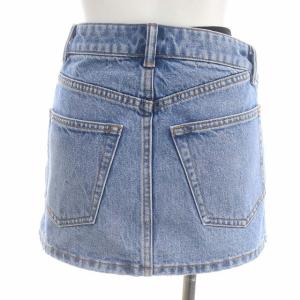 alexanderwang 23AW ビキニレイヤード デニムスカート ミニ丈 ボタンフライ 23 XS ブルー ブラック