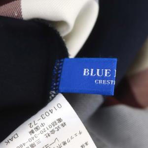 BLUE LABEL CRESTBRIDGE 24SS ハイゲージポンチドレス ワンピース 切替 ロング 長袖 36 濃紺 ダークネイビー