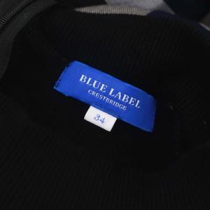 BLUE LABEL CRESTBRIDGE 23AW チェックドビーカラーペンテレココンビドレス ワンピース 切替 ロング 長袖 34
