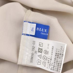 BLUE LABEL CRESTBRIDGE 22SS マイクロピーチスパンボウタイブラウス プルオーバー 長袖 ハイネック 36 ライトグレージュ マルチカラー
