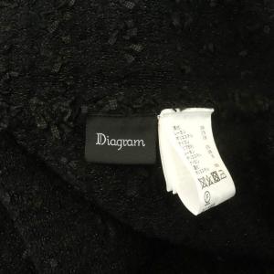 Diagram GRACE CONTINENTAL 24SS ラメツイード スカート タイト ロング 36 S 黒 ブラック