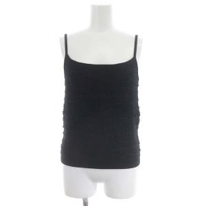 24SS ラメツイード キャミソール ニット 36 S 黒 ブラック