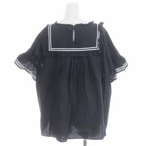 franche lippée オリーブブラウス プルオーバー 半袖 F 黒 白 ブラック ホワイト