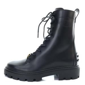 TOD'S レザー コンバット ブーツ ショート レースアップ 36.5 ブラック