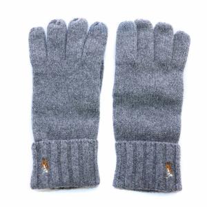POLO RALPH LAUREN 23AW Merino Wool Touch Screen Gloves 手袋 グローブ 5本指 スマートフォン対応 レザーパッチ