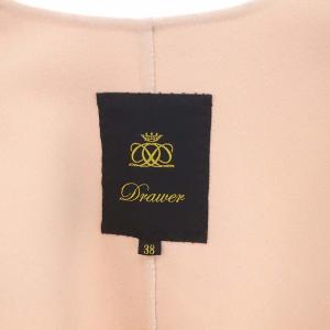 Drawer ウールケヌキVネックジャケット ノーカラー 38 ピンク