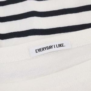 Deuxieme Classe 23SS Cropped Stripe Tシャツ カットソー ボーダー クロップド 長袖 白 濃紺 ホワイト ネイビー