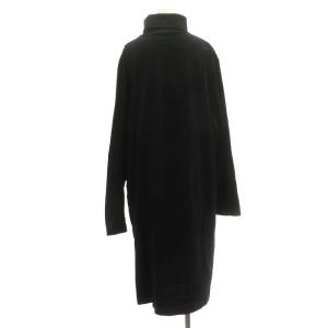 S’YTE サイドボタンハイネックロングカットソー ワンピース 長袖 ロング コットン 3 黒 ブラック