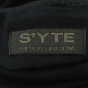 S’YTE サイドボタンハイネックロングカットソー ワンピース 長袖 ロング コットン 3 黒 ブラック