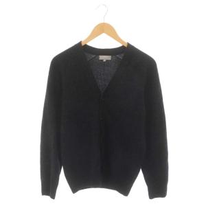 ウールカシミヤカーディガン ニット 長袖 Vネック M ダークグレー