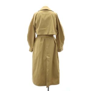 UNITED ARROWS 23SS P タックスリーブ トレンチコート ロング ベルト付き 38 ベージュ