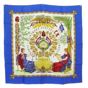 フランス革命を記念して LIBERTE EGALITE FRATERNITE REPUBLIQUE FRANCAISE スカーフ