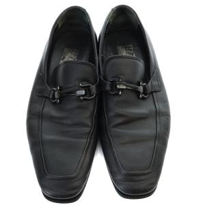 Salvatore Ferragamo ガンチーニ レザー ローファー 6.5 24.5cm 黒 ブラック