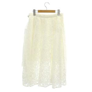 sacai レース プリーツ ラップスカート ロング ミモレ丈 フレア 2 白 ホワイト 16-02485