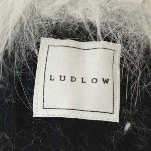 LUDLOW ショルダーバッグ FOXファー 巾着 ライトグレー