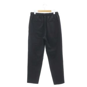 ebure テーパードイージーパンツ ドロスト ウール 38 黒 ブラック