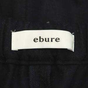 ebure テーパードイージーパンツ ドロスト ウール 38 黒 ブラック