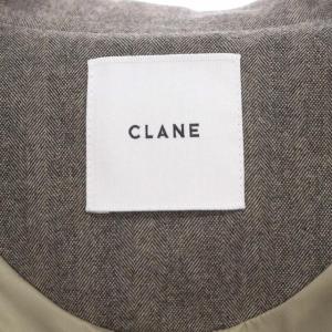 CLANE 2WAY BELT TAILORED JACKET ジャケット テーラード 総裏地 ヘリンボーン柄 ウエストリボン付き 1