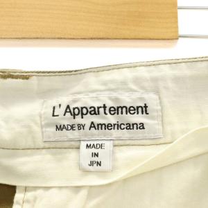 AMERICANA L'Appartement別注 コットンテーパードパンツ タック 40 ベージュ