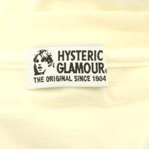HYSTERIC GLAMOUR HYS RABBIT ノースリーブ Tシャツ カットソー 総柄 コットン F アイボリー 黒 赤