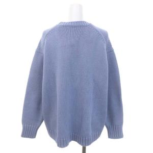 ebure 22SS カシミヤポケットローゲージニット セーター 長袖 ライトブルー