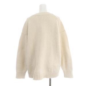 ebure コットン Vネック ローゲージニット セーター 長袖 プルオーバー ベージュ