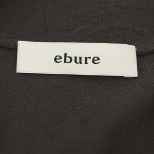 ebure セミハイツイストコットンVネック カーディガン 長袖 ダークブラウン