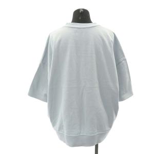 ebure 23SS コットン ショートスリーブ プルオーバー スウェット トレーナー 五分袖 裏パイル 38 スモークブルー