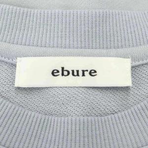 ebure 23SS コットン ショートスリーブ プルオーバー スウェット トレーナー 五分袖 裏パイル 38 スモークブルー