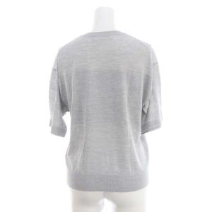 ebure コットン シルク ショートスリーブ プルオーバー カットソー 半袖 グレー