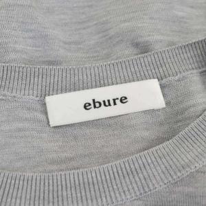 ebure コットン シルク ショートスリーブ プルオーバー カットソー 半袖 グレー