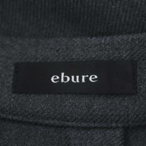 ebure ウール タックフレアスカート ロング丈 ミモレ丈 バックファスナー 36 S グレー