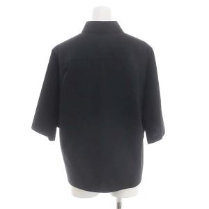 ebure 23AW ポリウールツイル ハーフスリーブシャツ 38 ブラック