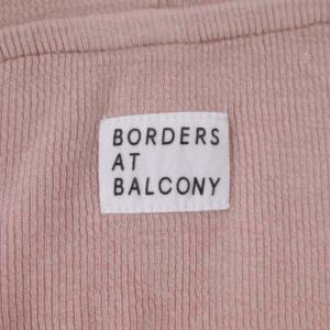 BORDERS at BALCONY RIB ZIP パーカー ニット 長袖 ジップアップ 36 ピンク